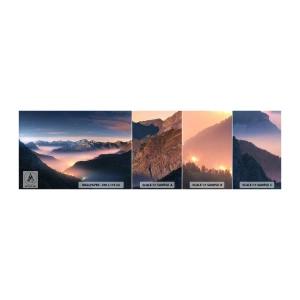 Fototapeta Próbka Samoprzylepna Deluxe Sticker - Światło w dolinach - Krajobraz, Góry, Las - 100x30 cm