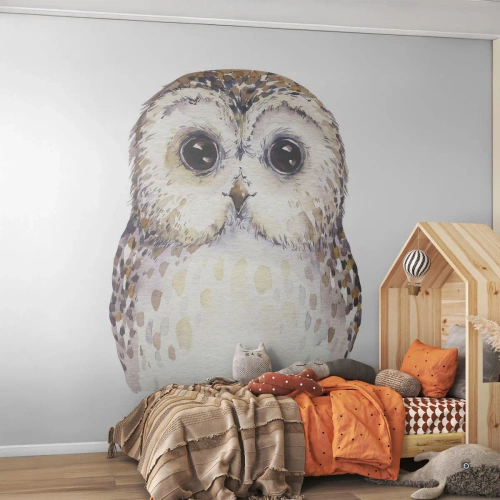 Fototapeta Standard Eco - Spójrz mi w oczy - Sowa, Ptak, Grafika - 400x280 cm