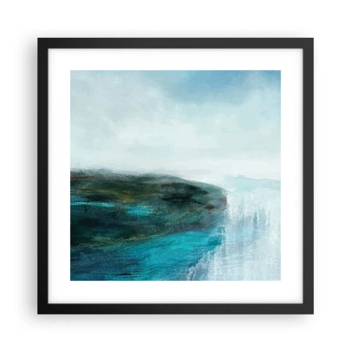 Plakat w czarnej ramie - Abstrakcja marynistyczna - 40x40 cm
