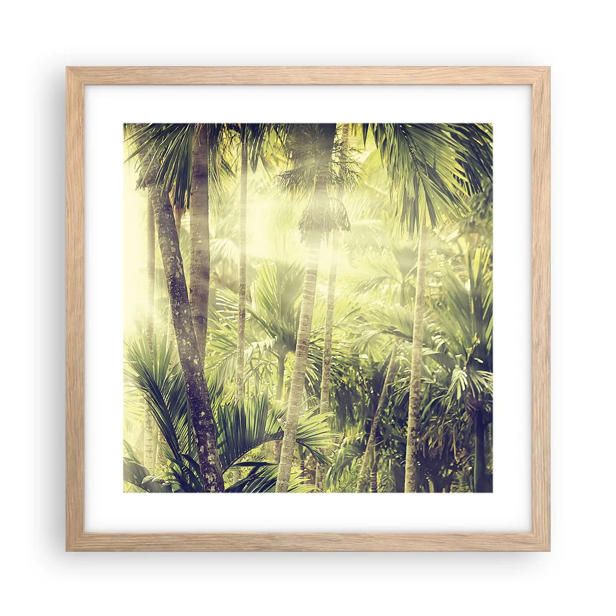 Plakat w ramie jasny dąb - W zielonym żarze - 40x40 cm