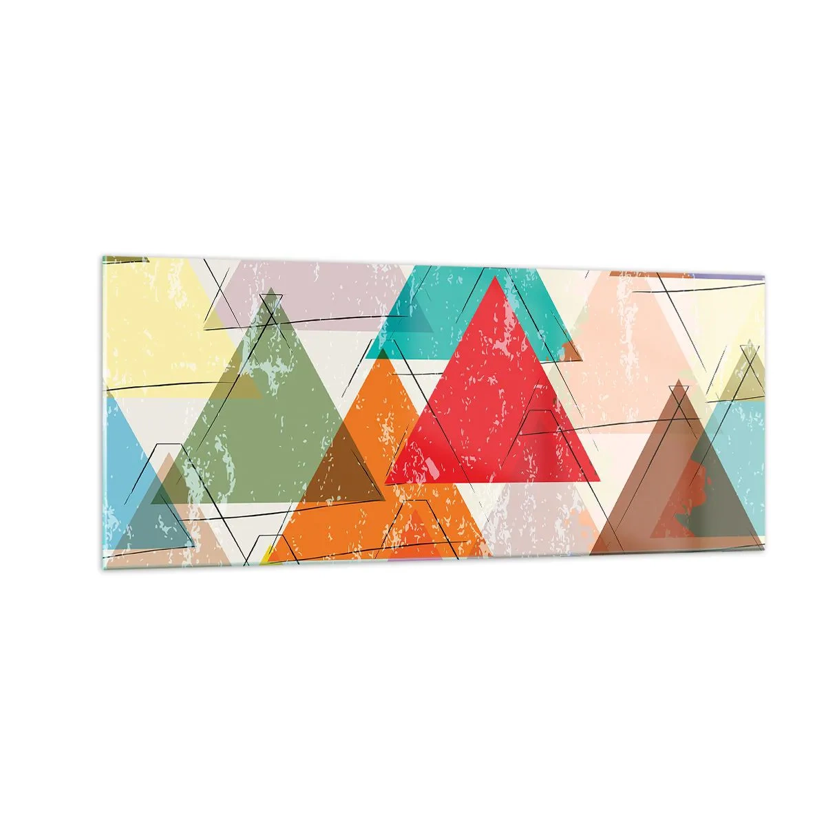 Obraz na szkle - Trzy po trzy - 100x40 cm