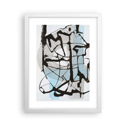 Plakat w białej ramie - Mimo wszystko błękitny - 30x40 cm
