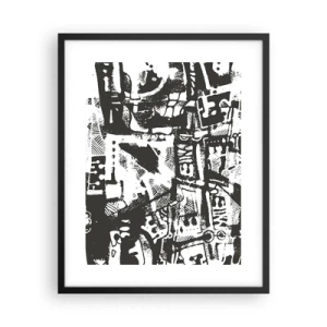 Plakat w czarnej ramie - Porządek czy chaos? - 40x50 cm