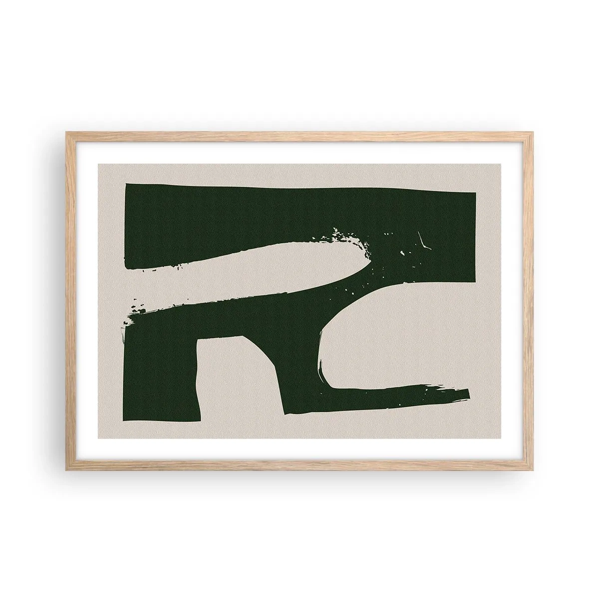 Plakat w ramie jasny dąb - Zatoki bieli - 70x50 cm