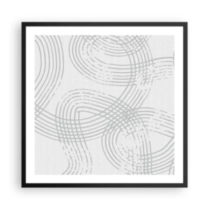 Plakat w czarnej ramie - Nie ma prostej drogi - 60x60 cm