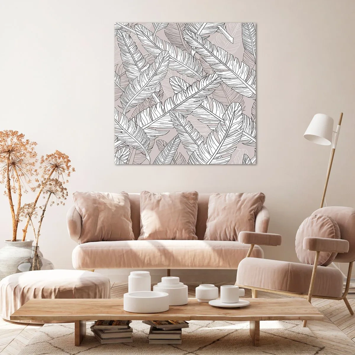 Obraz na płótnie - Pierzasta zawierucha - 40x40 cm
