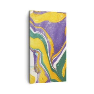 Obraz na płótnie - Fale barw - 45x80 cm