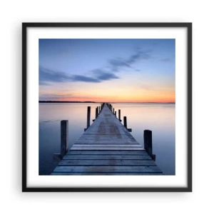 Plakat w czarnej ramie - Spokój pogodnego zmierzchu - 50x50 cm