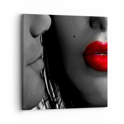 Obraz na płótnie - Twarz przy twarzy  - 30x30 cm