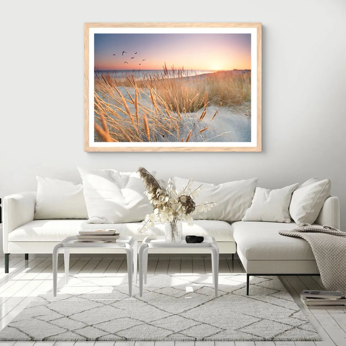 Plakat w ramie jasny dąb - Bałtycka kołysanka - 40x30 cm