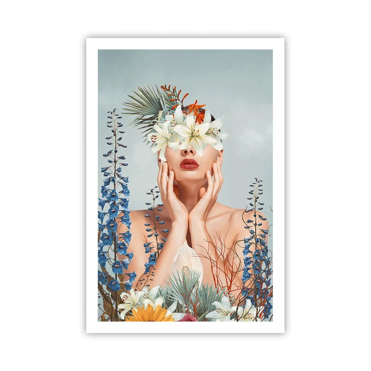 Plakat - Kobieta – kwiat - 61x91 cm