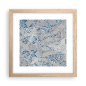 Plakat w ramie jasny dąb - W szaroniebieskim labiryncie - 30x30 cm