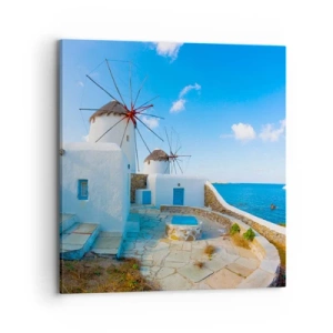 Obraz na płótnie - Błękitny wiatr od morza - 70x70 cm