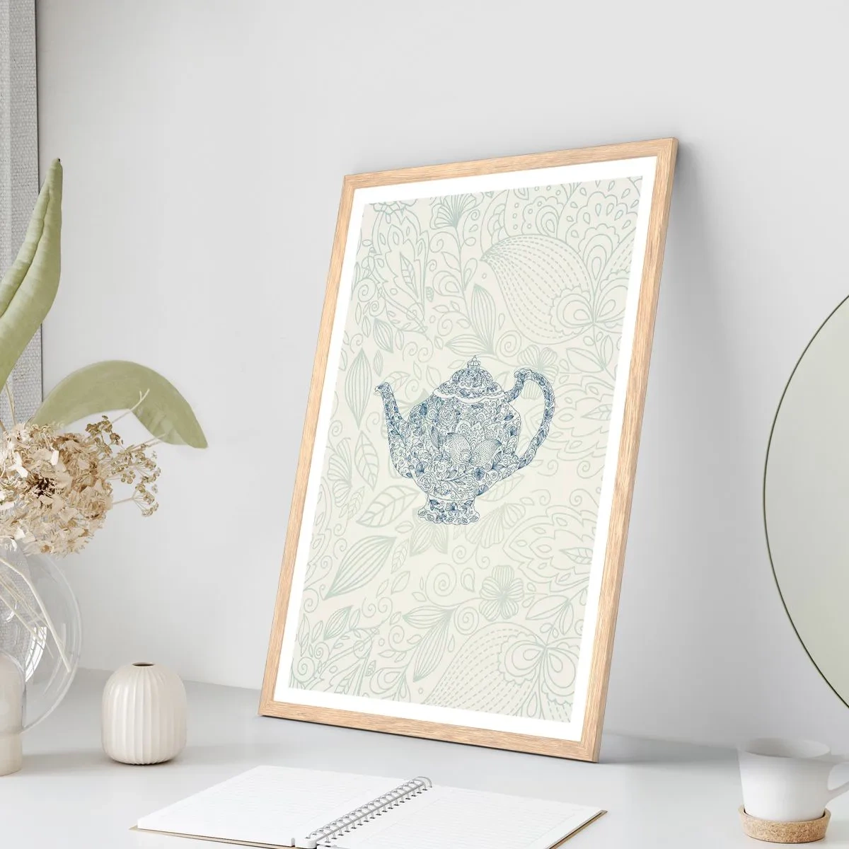 Plakat w ramie jasny dąb - Herbaty czar - 70x100 cm