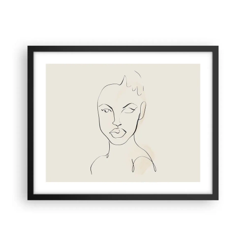 Plakat w czarnej ramie - Zarys zmysłowości - 50x40 cm