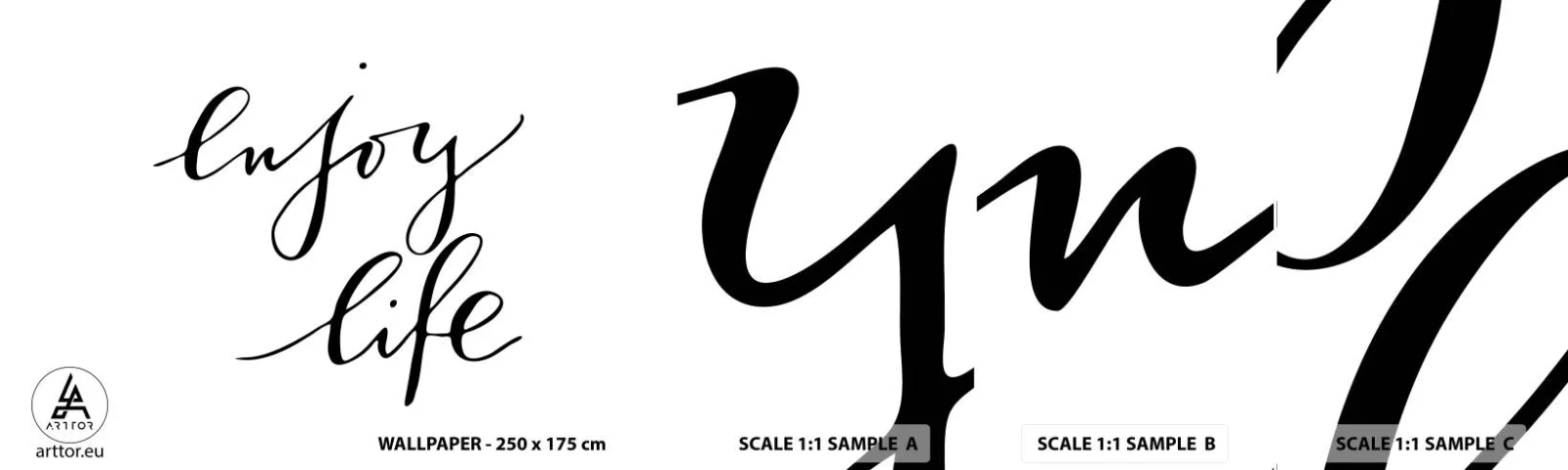 Fototapeta Próbka Samoprzylepna Deluxe Sticker - Nic dodać… - Typografia, Afirmacja, Maksyma - 100x30 cm