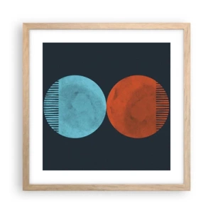 Plakat w ramie jasny dąb - Tylko geometria? - 40x40 cm