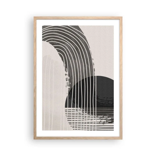 Plakat w ramie jasny dąb - Tam i z powrotem - 50x70 cm