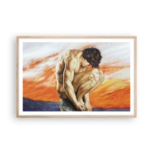 Plakat w ramie jasny dąb - Zatopiony w sobie - 91x61 cm