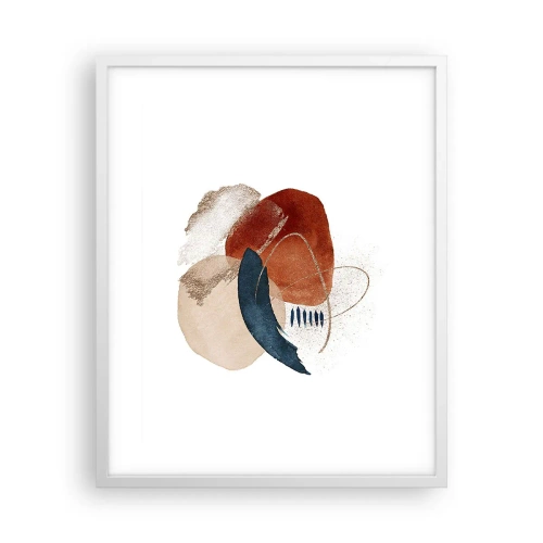 Plakat w białej ramie - Owalna kompozycja - 40x50 cm