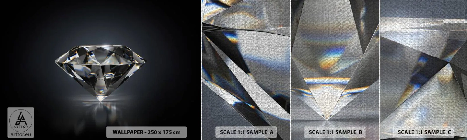 Fototapeta Próbka Premium Canvas - Best girls friend - Diament, Brylant, Kamień Szlachetny - 100x30 cm