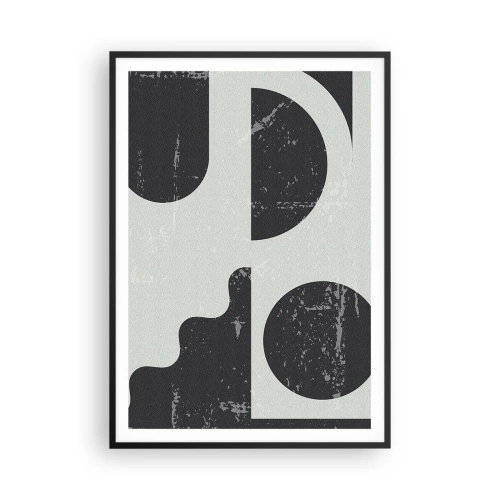 Plakat w czarnej ramie - Kompozycja ponad i pod - 70x100 cm