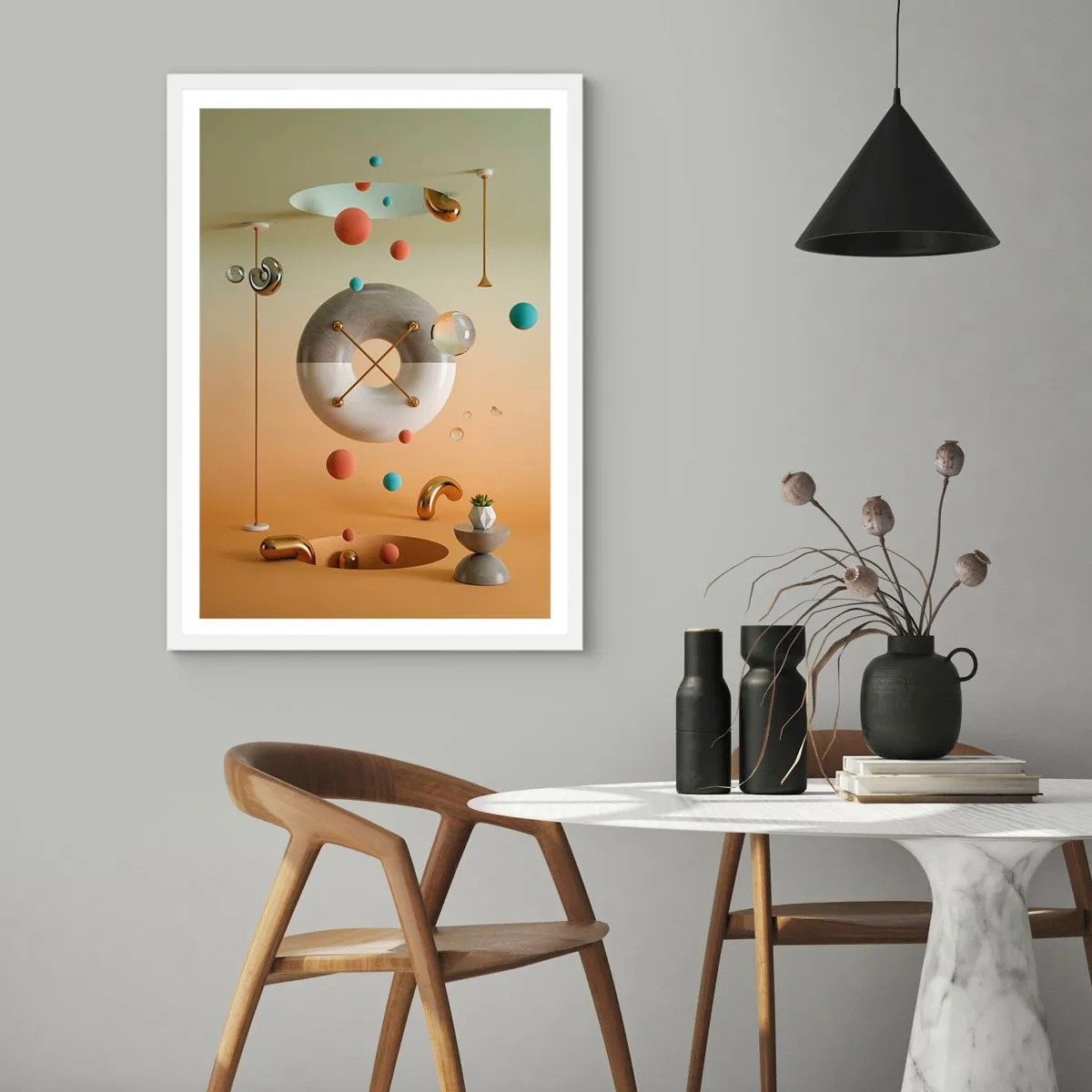 Plakat w białej ramie - Wszystko się zdarzyć może - 61x91 cm