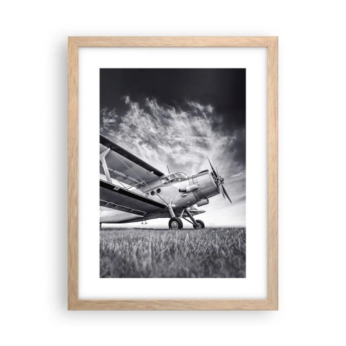 Plakat w ramie jasny dąb - Skrzydlaty wędrowiec - 30x40 cm