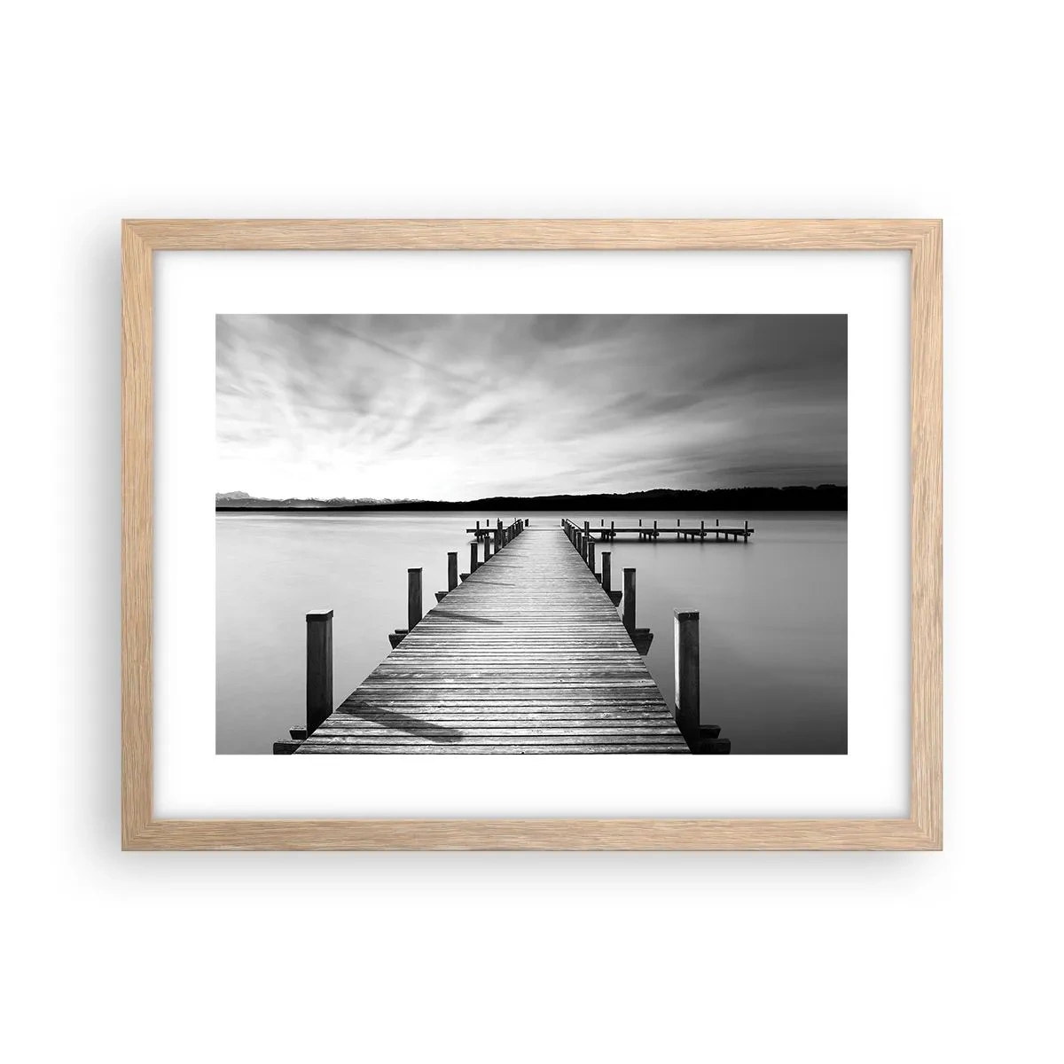 Plakat w ramie jasny dąb - U wodopoju – spokoju - 40x30 cm