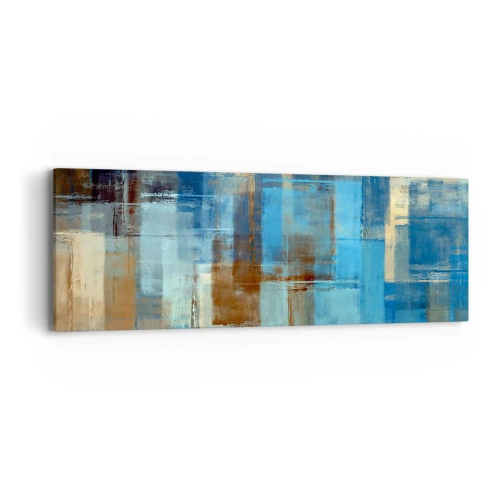 Obraz na płótnie - Przez błękitną zasłonę - 90x30 cm
