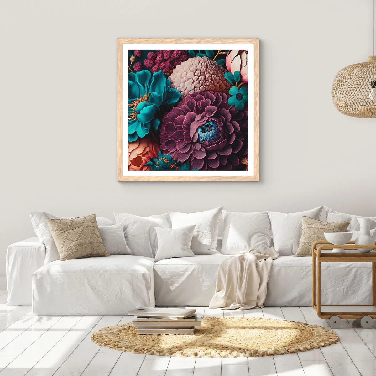 Plakat w ramie jasny dąb - Natura na bogato - 60x60 cm