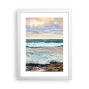 Plakat w białej ramie - Tutaj wygładzisz duszę - 30x40 cm