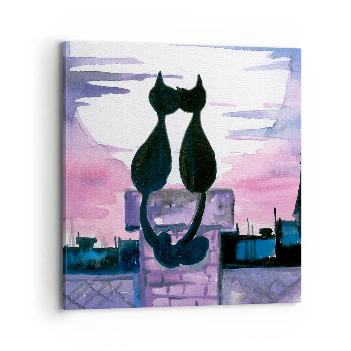 Obraz na płótnie - Rendez-vous pod księżycem - 70x70 cm