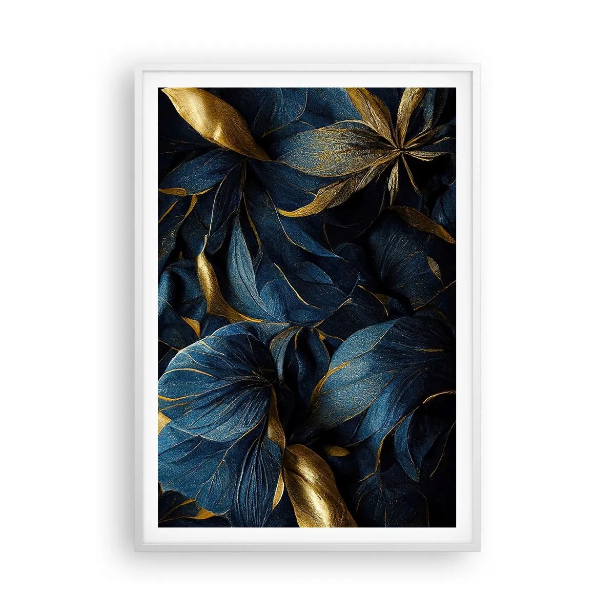 Plakat w białej ramie - Złotem podszyte - 70x100 cm