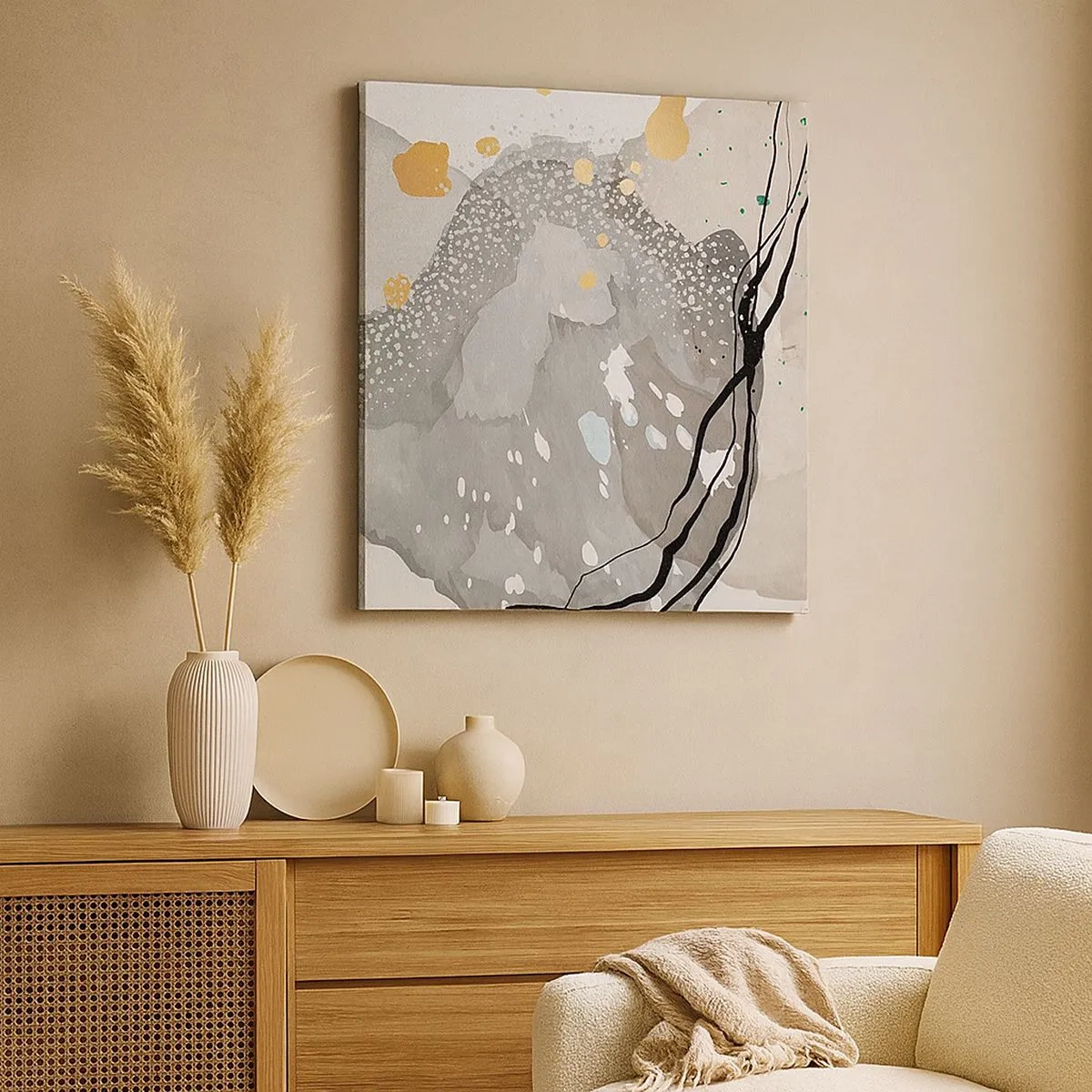 Obraz na płótnie - Kompozycja organiczna - 30x30 cm