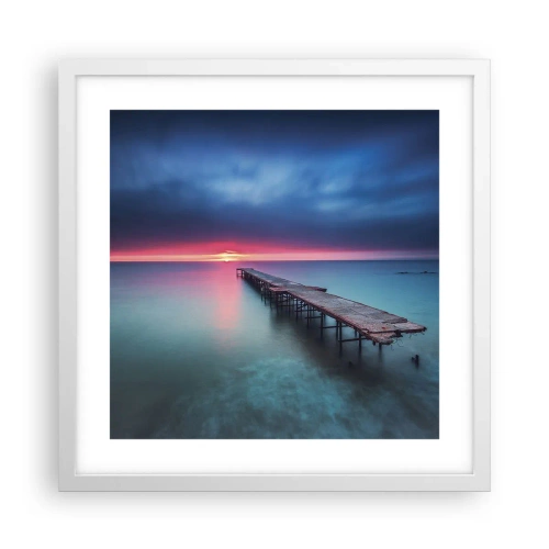 Plakat w białej ramie - Między niebem a ziemią - 40x40 cm