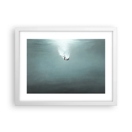 Plakat w białej ramie - W objęciach oceanu - 40x30 cm
