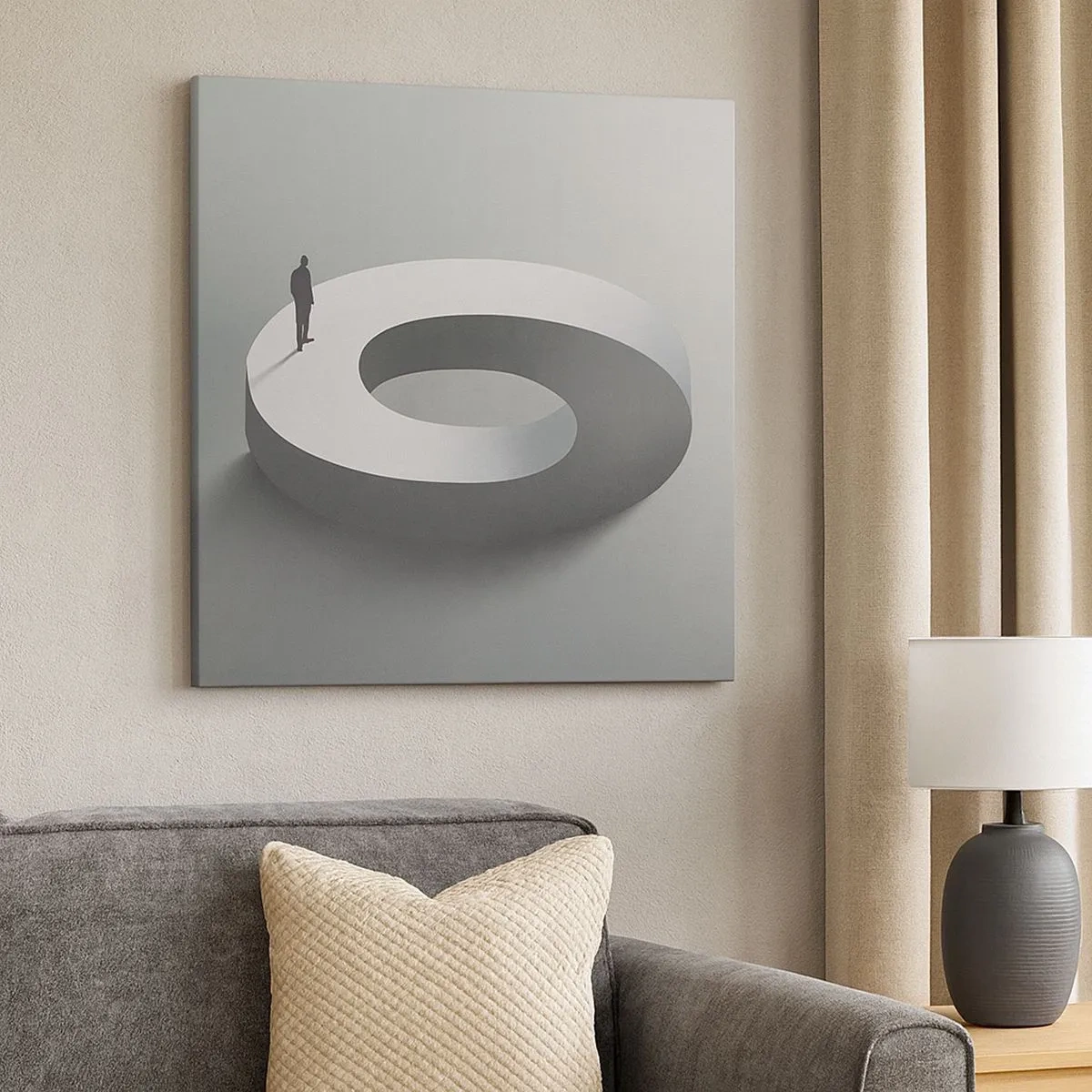 Obraz na płótnie - I bądź tu mądry - 30x30 cm