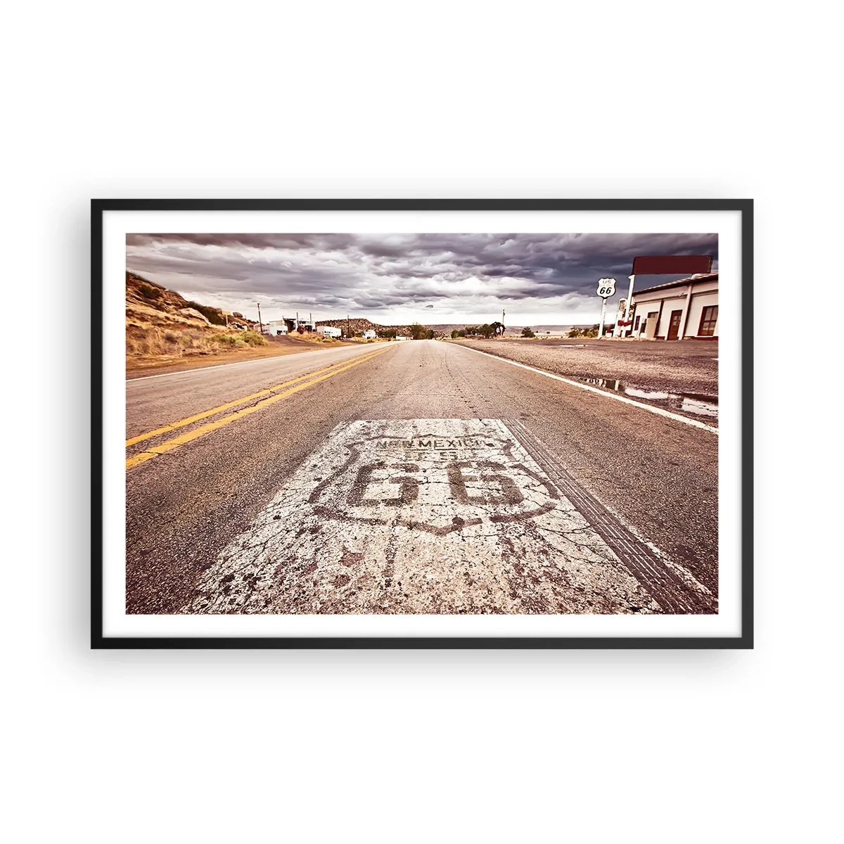 Plakat w czarnej ramie - Mother Road - amerykańska legenda - 91x61 cm