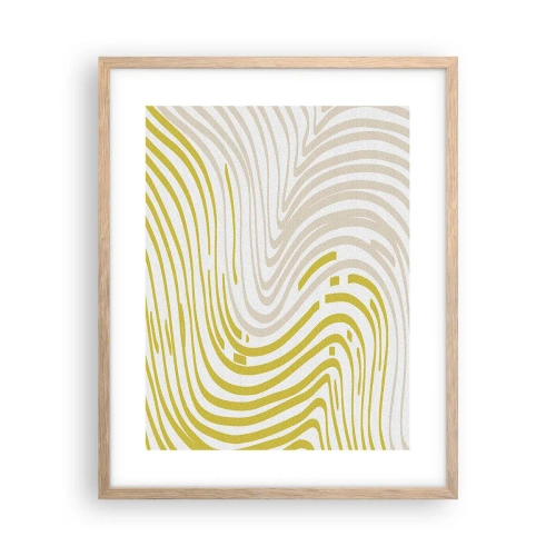 Plakat w ramie jasny dąb - Kompozycja z łagodnym ugięciem - 40x50 cm