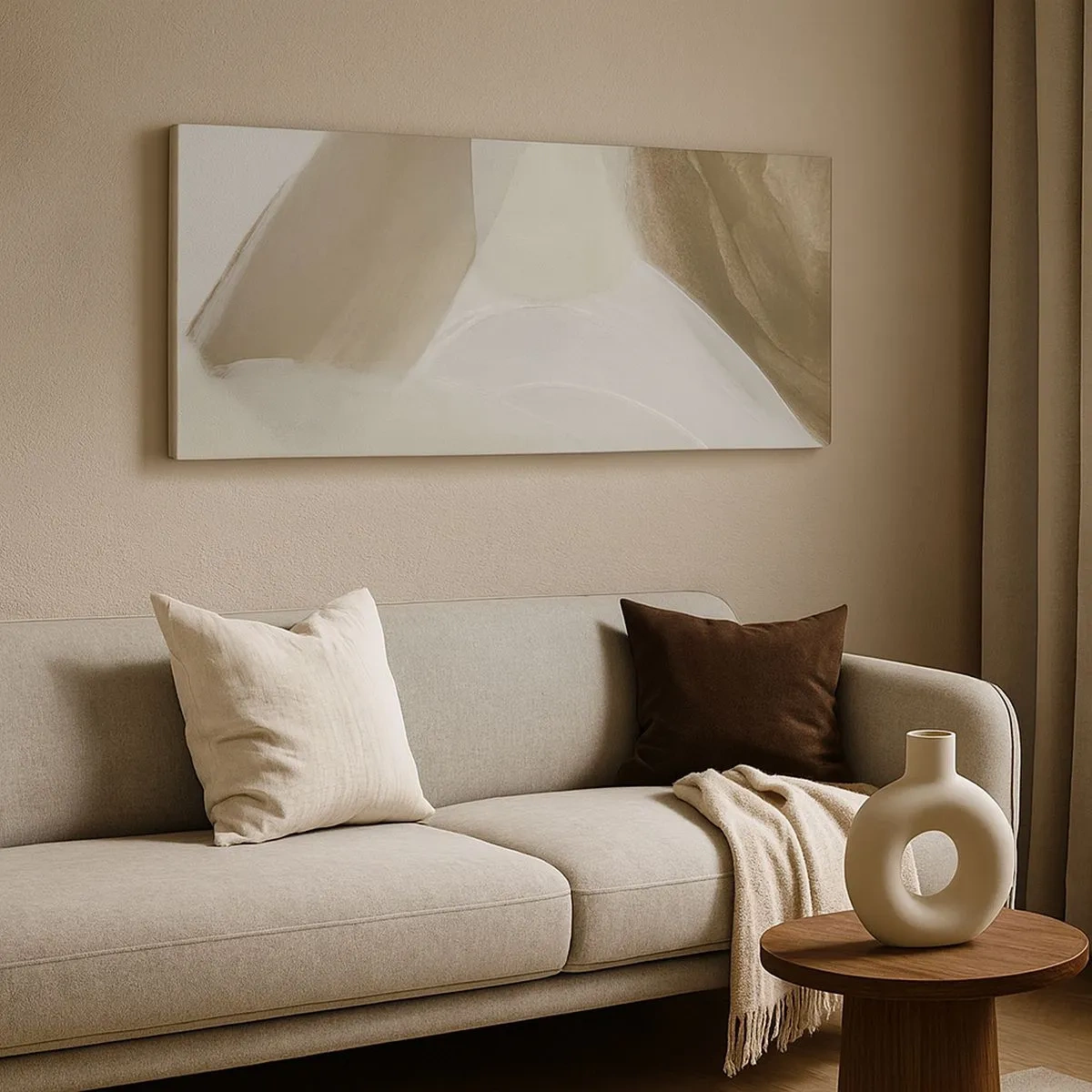 Obraz na płótnie - Fala bieli - 100x40 cm