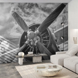 Fototapeta Premium Canvas - Pogromca przestworzy - Samolot, Śmigło Samolotu, Vintage - 300x210 cm
