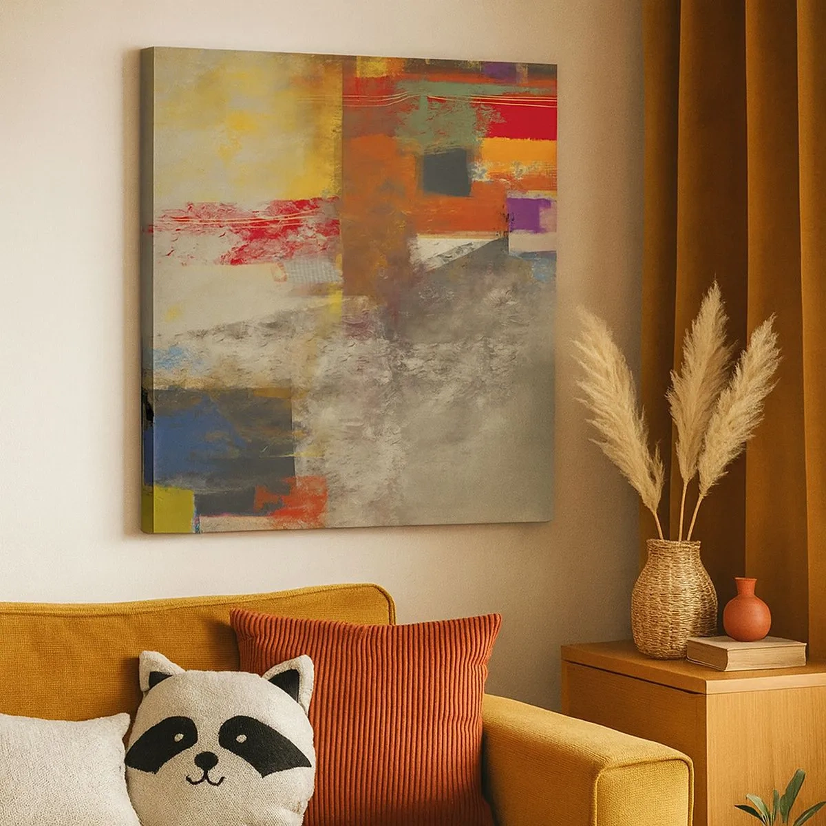 Obraz na płótnie - Geometria barw - 30x30 cm