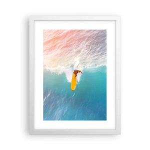 Plakat w białej ramie - Oceaniczny jeździec - 30x40 cm