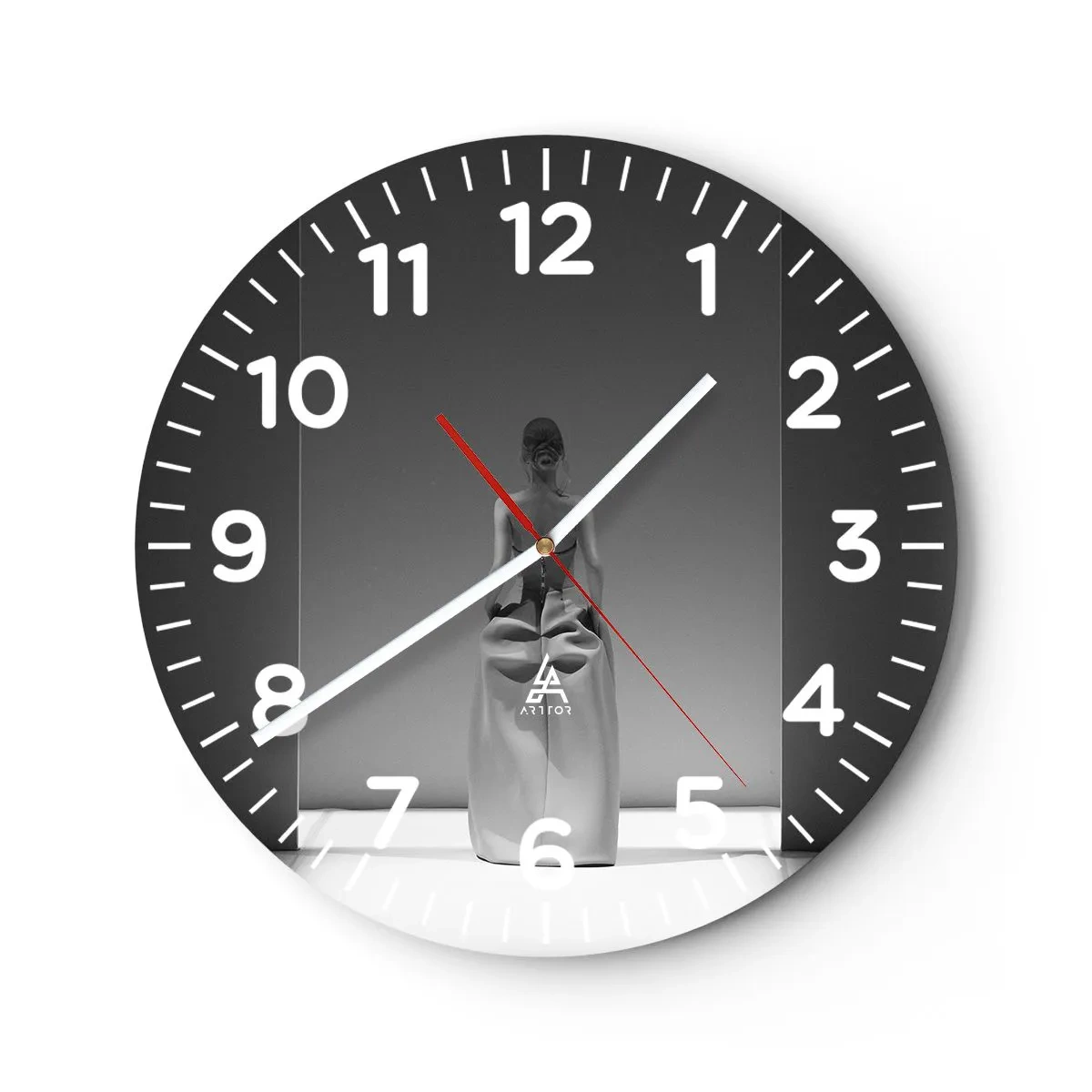 Zegar ścienny - Wyrafinowana prostota - 40x40 cm