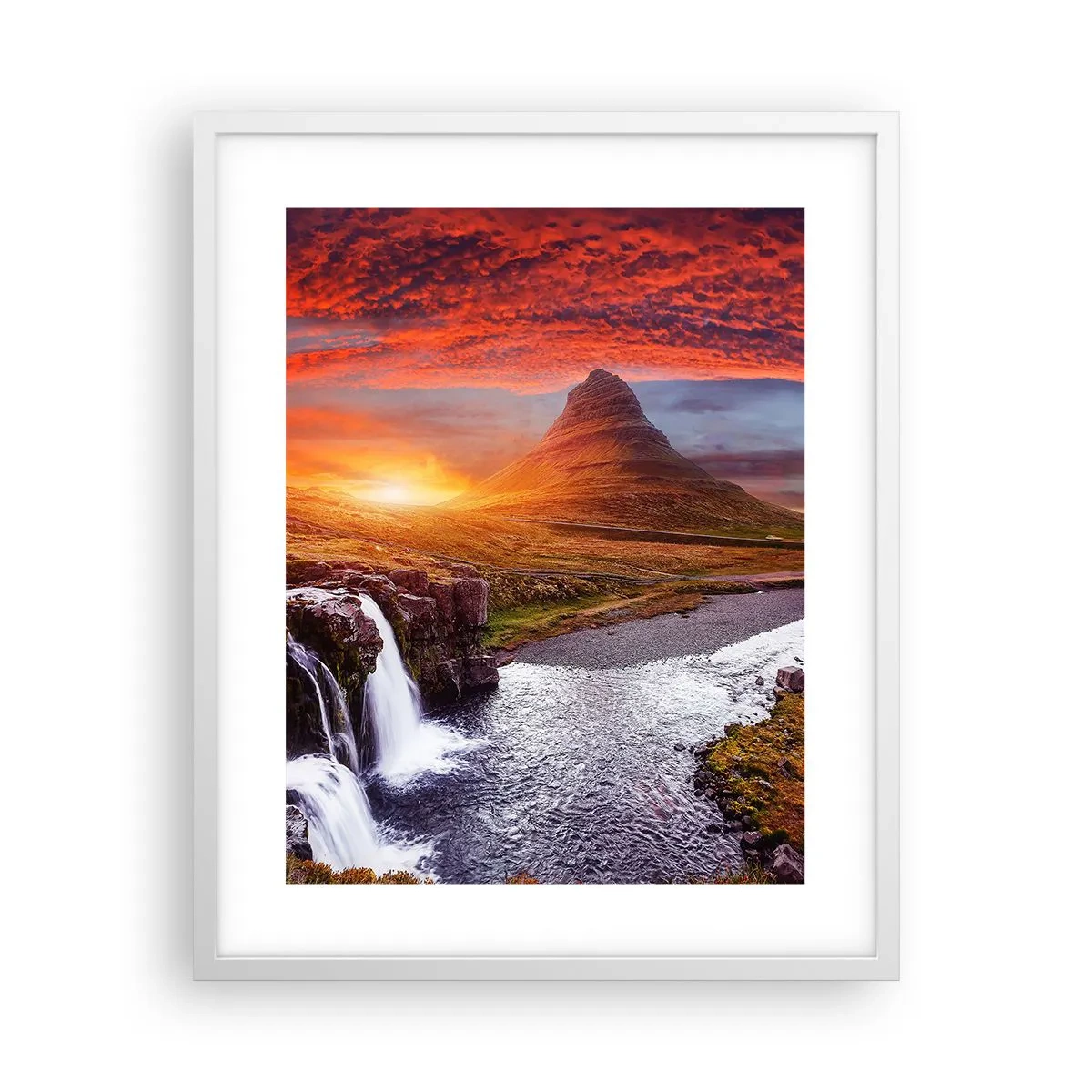 Plakat w białej ramie - Widok Śródziemia - 40x50 cm