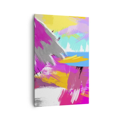 Obraz na płótnie - Dynamiczna abstrakcja w intensywnych kolorach - 80x120cm - Maz, maz, maz jeszcze raz - Nowoczesna dekoracja ścienna do salonu i sypialni ARTTOR