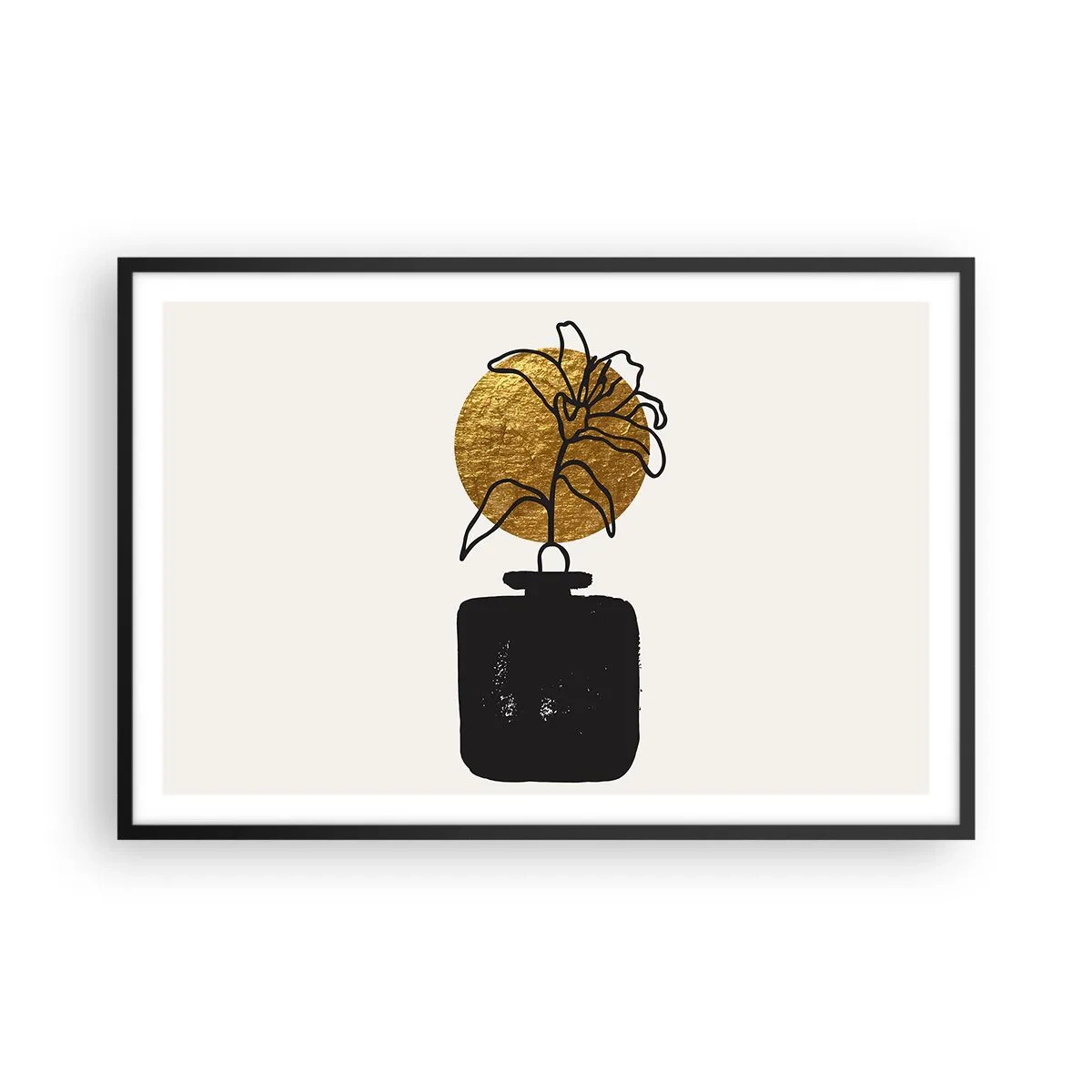 Plakat w czarnej ramie - Piękno na wagę złota - 91x61 cm