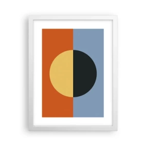 Plakat w białej ramie - Kompozycja ciepła i chłodu - 30x40 cm