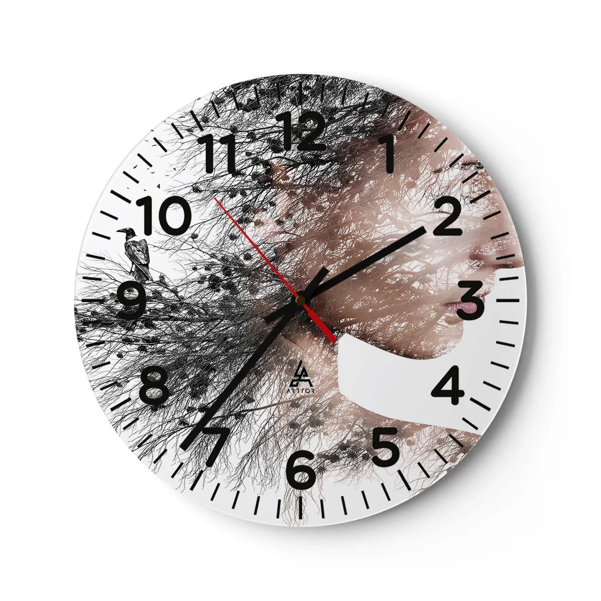 Zegar ścienny - Duch lasu - 40x40 cm